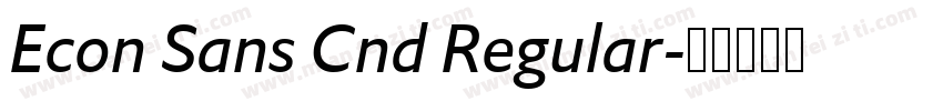 Econ Sans Cnd Regular字体转换